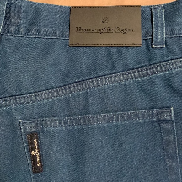 Vintage Zegna Men's Straight-Leg Dark-Wash Regular-Fit Jeans - Picture 9 of 12